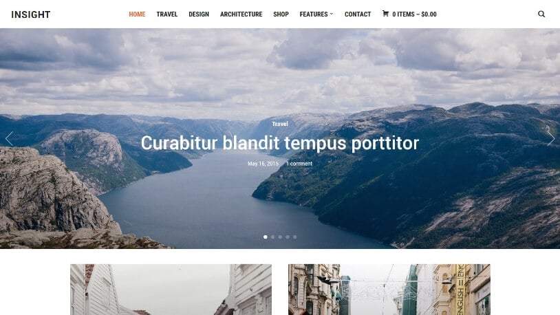 Insight Travel WordPress theme